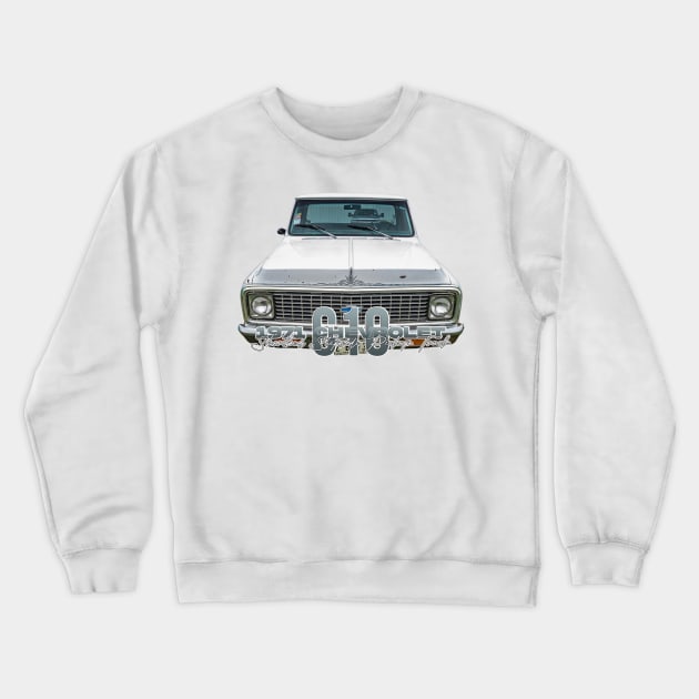 1971 Chevrolet C10 Shortbed Stepside Pickup Truck Crewneck Sweatshirt by Gestalt Imagery